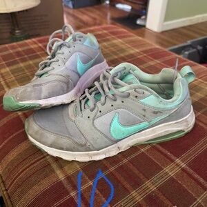 Nike Gray and Mint Athletic Shoes